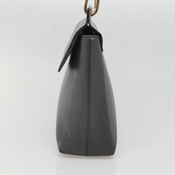 GUCCI Bamboo Hand Bag Leather Gold Charcoal gray 001 3444 1887 Auth 138139 - Picture 4 of 16